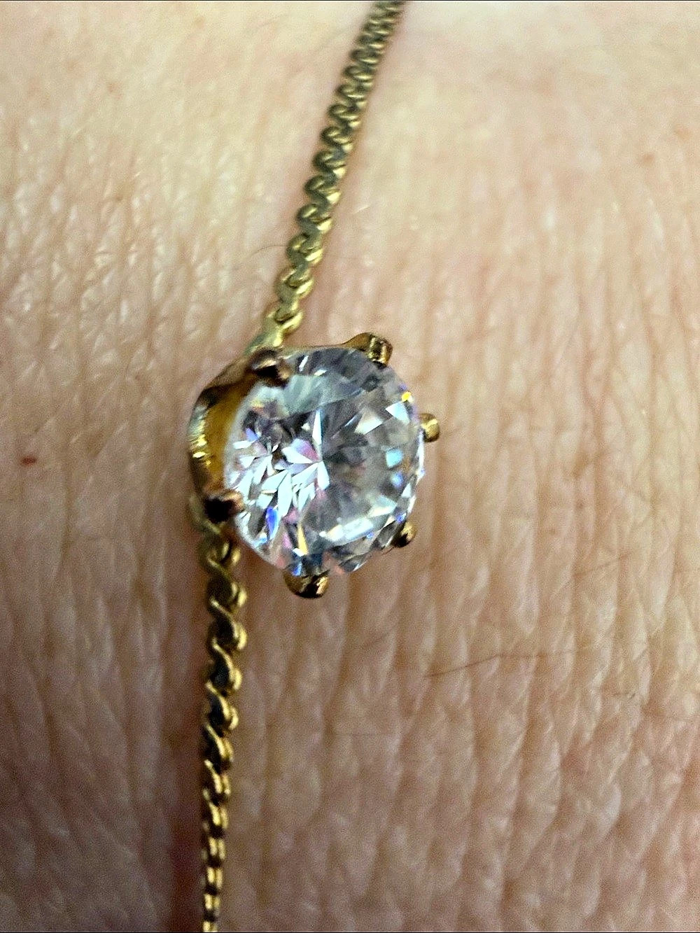 Gold-Tone Clear Stone Bracelet